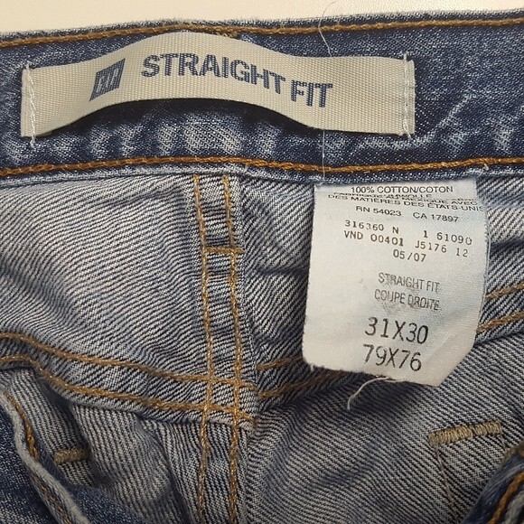 GAP Straight Fit Men's Denim Jeans 31/30 - Picture 2 of 8